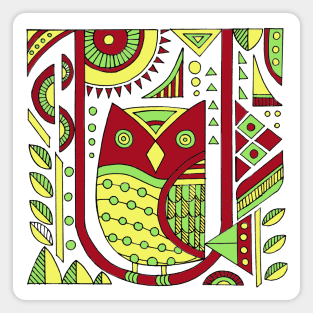 Colourful Folk Art Magnet